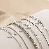 ATTOP Exquisite 925 Silver-Plated Women's Bracelet Set Paperclip Box Herringbone Figaro Cord Chain Bracelet Fashion Set - 2 of 4