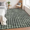 Modern Plaid Rug, Washable Soft Low-Pile Non-Slip Stain-Resistant Area Carpet for Bedroom, Living Room, Dining Room, Nursery - 2 of 4