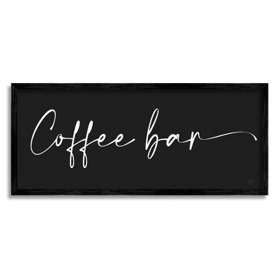 Stupell Industries Coffee Bar Classy Script Framed Giclee Art