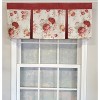 RLF Home 3" Rod Pocket High Quality Fabric Norfolk Pleated Valance for Windows 50" x 16" Red - 2 of 4