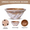 Mela Artisans Baspa Valley Bowl Medium in Antique White 9x9x4" - 3 of 4