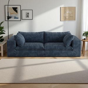 39.8" Corduroy 2-Seater Sofa with Modular Design & Removable Cushions - 1 of 4