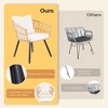 5-Piece Outdoor Wicker Bistro Chairs Set with 2 Armchair, 2 Ottoman, and Coffee Table - 4 of 4