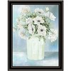 HomeRoots White Blooms Black Double Groove Framed Print Wall Art - 4 of 4