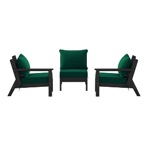 WestinTrends Avalon Outdoor Patio HDPE Sectional Sofa with Patio Cushions - 1 of 4