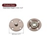Unique Bargains Alloy Invisible Durable High Hardness Buckle Fasteners Press Studs Buttons 5 Pcs - 2 of 4