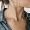 18K Gold Plated Paperclip Choker with Freshwater Cultured Pearl Pendant, Dainty Satellite Chain Necklace - 2 of 4