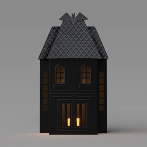 11.25" Large Metal House Decorative Sculpture - Hyde and EEK! Boutique™ Black - 1 of 3