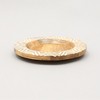 Gulches Brown Round Wood 13 Inch Decorative Bowls with White V-Shaped Rim Pattern 1 Pack - 2 of 4