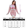 Coolmee Women Crew Neck Long Sleeve Christmas Knit Woolen Slim Wrap Mini Dress - 4 of 4
