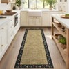 Washable Modern Floral Living Room Rugs, Soft Non Slip Bordered Bedroom Carpet, Ultra Thin Foldable Accent Mat for Dining Room - 2 of 4