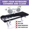 Liquid Stands Piano Keyboard Cover - Piano Keyboard Dust Cover for 54-88 Keys - Digital Piano Cover Cloth with High Elasticity Spandex and Cord Lock - 4 of 4