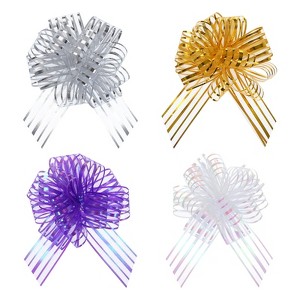 Unique Bargains Bright Colored Organza Chiffon Gift Wrapping Large Pull Bows Ribbons for Wedding 20 Pcs - 1 of 4