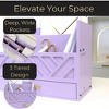 Blu Monaco Wooden Mail Organizer for Countertop or Desk - Kitchen Mail Sorter With Drawer - 4 of 4