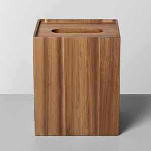 Wooden Tissue Box Holder - Hearth & Hand™ with Magnolia: Sturdy Wood, Sleek Design, Farmhouse Style - 1 of 3