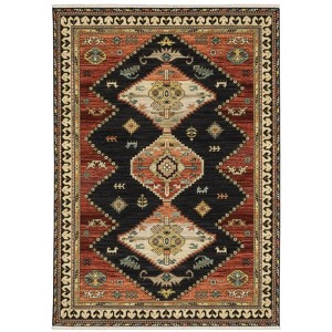 Captiv8e Designs Langdon Diamond Medallion Charcoal Wool Rug - 1 of 4