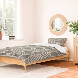 Deny Designs Alisa Galitsyna Simple Pattern Duvet Cover and Pillow Sham Set White - 1 of 4