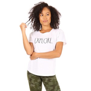 RAE DUNN - Women's Short Sleeve Shirttail Hem T-Shirt - 1 of 4