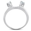 Pompeii3 1/4ct Diamond Engagement Ring Wedding Band Enhancer 14K White Gold - 3 of 4