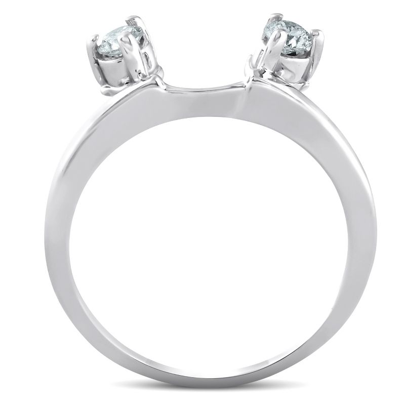 Pompeii3 1/4ct Diamond Engagement Ring Wedding Band Enhancer 14K White Gold, 3 of 5