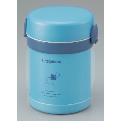 Aqua Blue Insulated Stainless Steel Lunch Jar with Tote