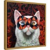 Amanti Art Enigma (Cat) by Lucia Heffernan Canvas Wall Art Print Framed 16 x 16-in. - 3 of 4