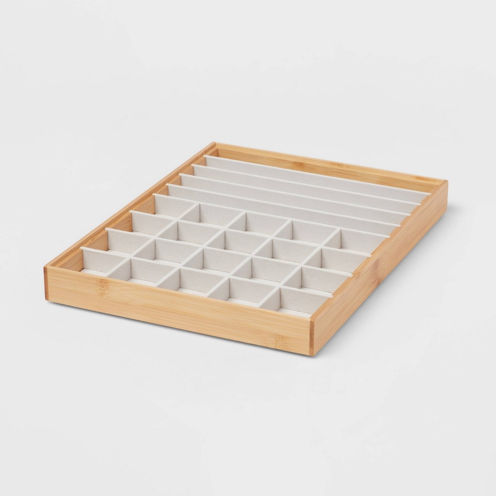 9" x 12" Stackable Bamboo Accessory 25 Section Tray - Brightroom™