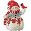 Mill Hill/Jim Shore Counted Cross Stitch Kit 5"X3.5"-Snowman With Cardinal - 3 of 3