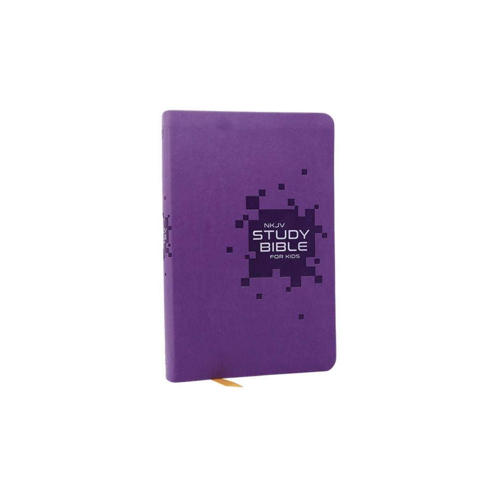 NKJV Study Bible for Kids, Purple Leathersoft - by Thomas Nelson (Leather Bound)