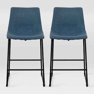 Set of 2 Asahi Upholstered Counter Height Barstool - CorLiving