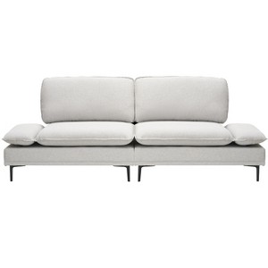 TiramisuBest 83" Modern Sofa Couches for Living Room, 3 Seater Sofa with Detachable Cover & double cushioning,Beige - 1 of 4