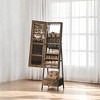 Standing LED Jewelry Cabinet, Lockable Armoire with Full-Length Mirror, Space-Saving Organizer, Bottom Drawer, Shelf - Gift Idea - 4 of 4