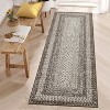 Area Rug Braided Printed Throw, Non-Slip Low Pile Accent Carpet, Foldable Soft Floor Cover for Bedroom or Living Room, Mocha - 4 of 4