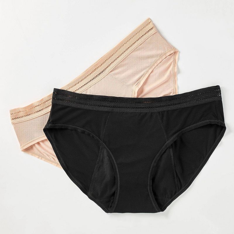 LeakWear Organics Women's Incontinence Underwear - Light Absorbency - 2pk, 3 of 7