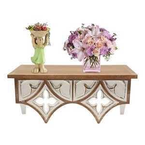 YIYIBYUS Wood Scroll Shelf, Wall Shelf, Wood Intricate Carved Shelf - 1 of 4