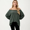 Anna-Kaci Women's Off Shoulder Long Sleeve Knit Top with Relaxed Fit - 3 of 4