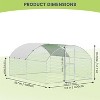 Large Metal Chicken Coop, Dome Shape Chicken Coop with Double Door, Chicken Run with Waterproof and Anti-UV Cover, for Outdoor Farm Yard - 3 of 4