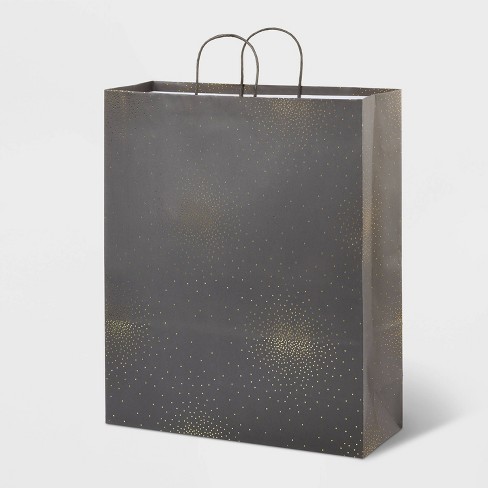 Extra Large Scattered Foil Star Dotted Gift Bag Gray - Spritz™ : Target