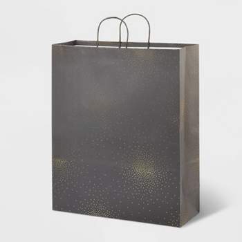 Extra Large Scattered Foil Star Dotted Gift Bag Gray - Spritz™