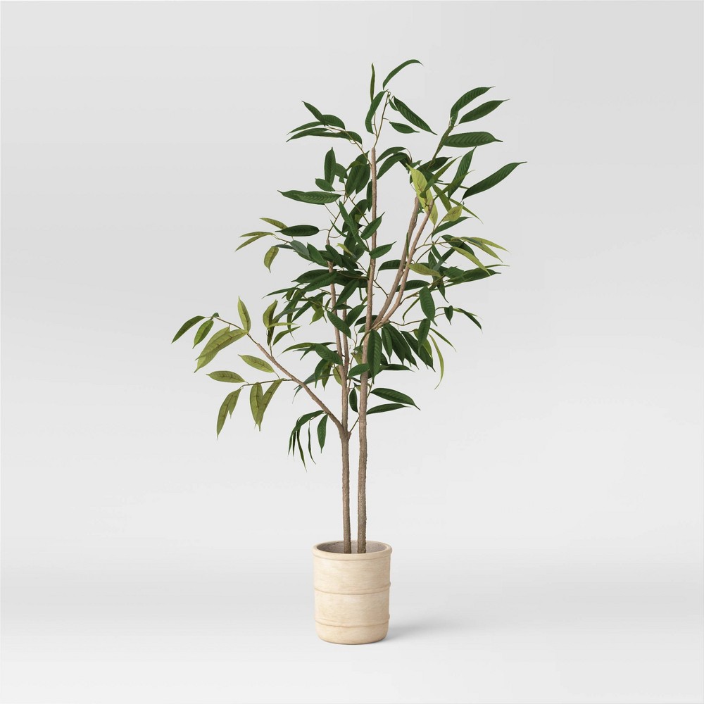 Artificial Large Ficus Longifolia Tree in Pot Green - Threshold designed with Studio McGee