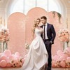 7.2/6.6/6 ft Sequin Wedding Arch Cover Spandex White Arch Backdrop Stand Cover for Party,Birthday, Baby Shower,Ceremony Banquet Decor (No Arch Stand) - 4 of 4
