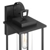 John Timberland Frederick 15 1/2" High Industrial Outdoor Wall Light Fixture Mount Porch House Weatherproof Sand Black Finish Metal Clear Glass Shade - 3 of 4