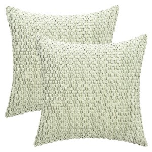 REGALWOVEN Corduroy Fade-Resistant Polyester Modern Square Throw Pillow Covers Set of 2 - 1 of 4