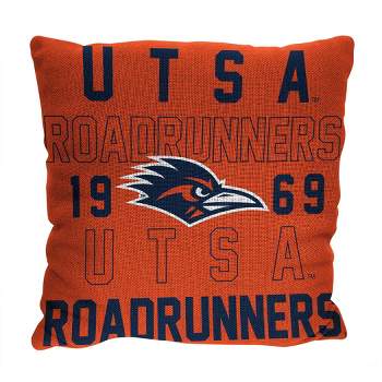 NCAA UTSA Roadrunners Stacked Woven Pillow