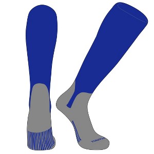 PEAR SOX OTC Baseball Softball Stirrup Socks (S, 5in) Royal, Silver (L) - 1 of 3