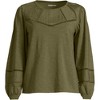 Lands' End Women's Long Sleeve Slub Pintuck Top - 3 of 4