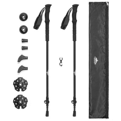 Cascade Mountain Tech Ultralight Carbon Fiber EVA Grip Hiking Trekking Poles