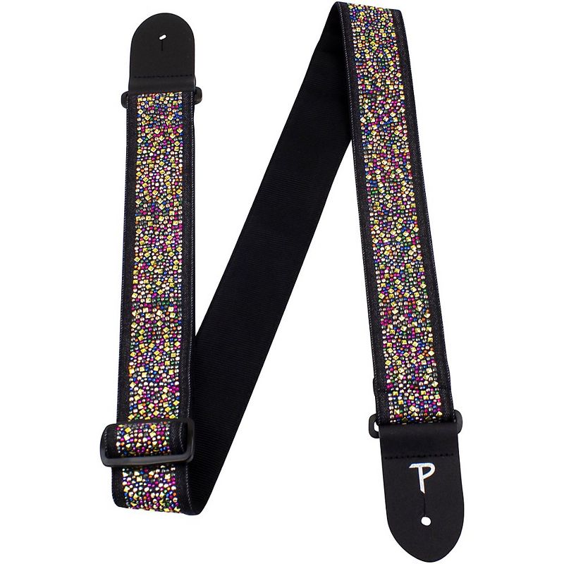Perri's Studded Guitar Strap Rainbow Studs 2 in., 1 of 2