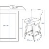 Dyonery Counter Height Swivel Barstool Set of 1 26.8 Inch Modern Faux Leather Barstools Chair for Kitchen Island Solid Wood Legs Brown Bar Stool - 2 of 4