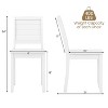 ADILE Wood Dining Chairs Set of 2, Modern Kitchen Chairs w/Rubber Wood Legs, White - 4 of 4